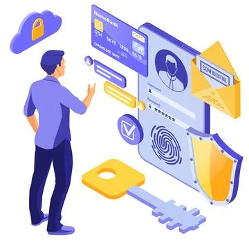 Personal Data Protection Stock Illustration