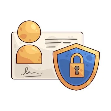 Personal data protection illustration イラスト素材