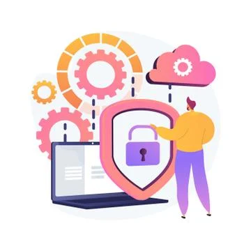 Personal data protection vector concept metaphor 스톡 일러스트