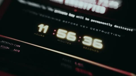 Personal Data Ransom Notice Shallow Focus Interface Stock Footage 336364575