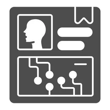 Personal data in screen solid icon, web security concept, virtual screen with Illustrazione stock