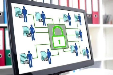 Personal data security concept on a computer screen Stock Photos