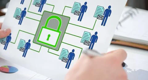 Personal data security concept on a paper Фото