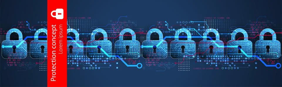 Personal data security Illustrates cyber data or information privacy idea. Co Illustrazione stock