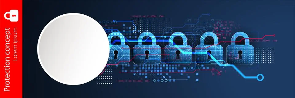 Personal data security Illustrates cyber data or information privacy idea. Co Illustrazione stock