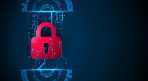 Personal data security Illustrates cyber data or information privacy idea. Co Stock Illustration