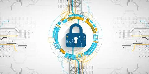 Personal data security Illustrates cyber data or information privacy idea. Co 스톡 일러스트