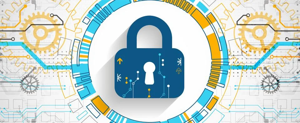 Personal data security Illustrates cyber data or information privacy idea. Co Illustrazione stock