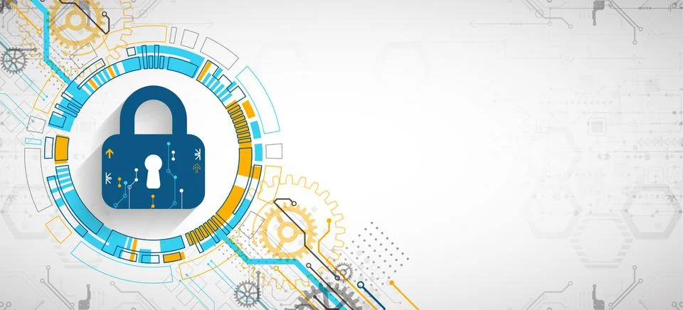 Personal data security Illustrates cyber data or information privacy idea. Co Illustrazione stock