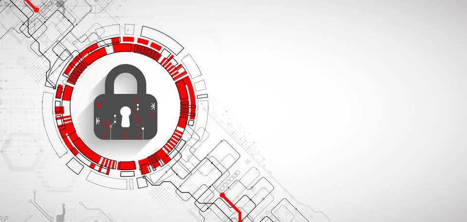 Personal data security Illustrates cyber data or information privacy idea. Co Stock Illustration