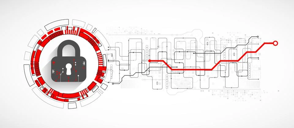 Personal data security Illustrates cyber data or information privacy idea. Co Illustrazione stock