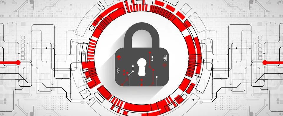 Personal data security Illustrates cyber data or information privacy idea. Co Stock Illustration