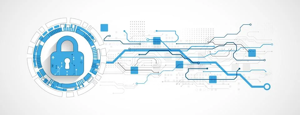 Personal data security Illustrates cyber data or information privacy idea. Co Illustrazione stock