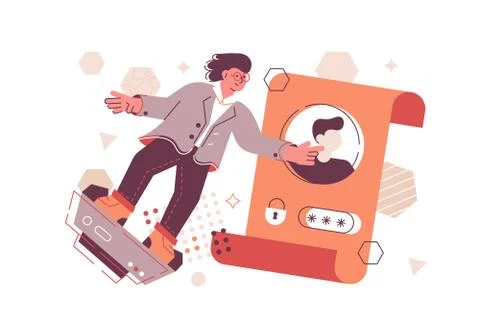 Personal data security Illustrazione stock