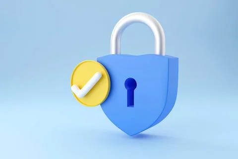 Personal data security lock symbol, Protection security icon, Shield securi.. Illustrazione stock