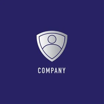 Personal Data Security Logo Design Template, Digital Security, Shield Peopl.. Stock Illustration