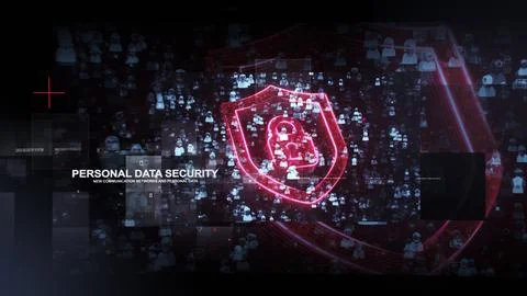 Personal Data Security. New Communication Networks and Personal Data. Stock Illustration