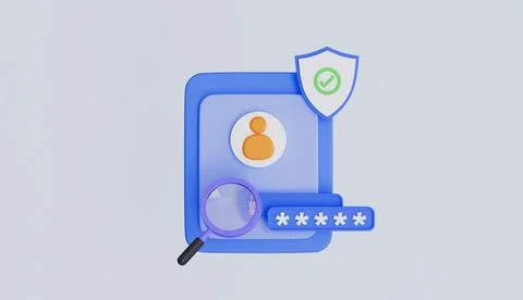 Personal data security in social network, Protection of private data Stock Illustration