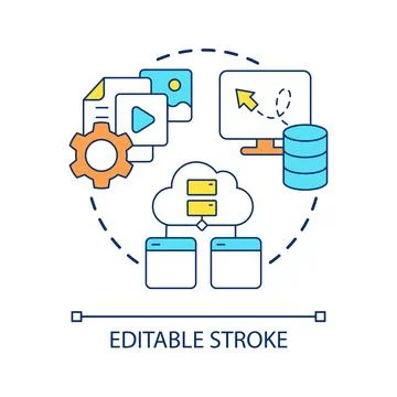 Personal data storage concept icon イラスト素材