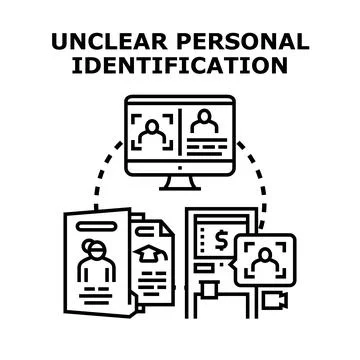 Personal data verification and identity authentication concept Stockillustratie
