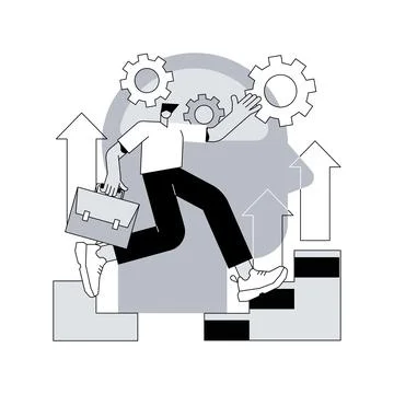 Personal development abstract concept vector illustration. Illustrazione stock