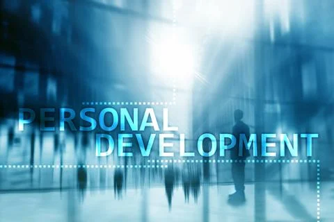 Personal development and growth concept of double exposure background Stock Illustration