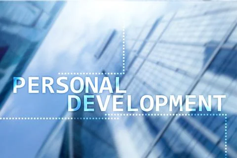 Personal development and growth concept of double exposure background Stock Photos