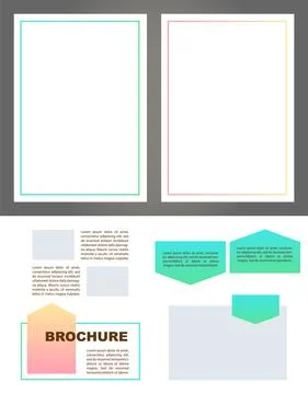 Personal development blank brochure design elements set 库存插图