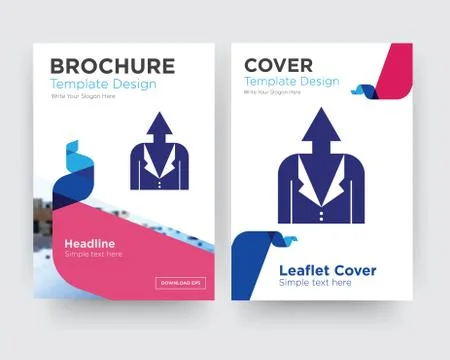 Personal development brochure flyer design template Free Stock Illustration