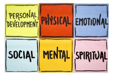 Personal development concept on sticky notes Foto stock