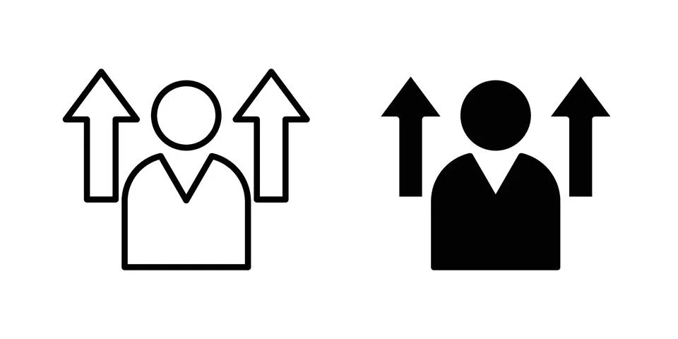 Personal development icon illustration vector, icon set for apps Illustrazione stock
