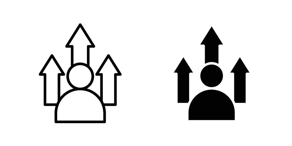 Personal development icon modern style vectors set Stock Illustration