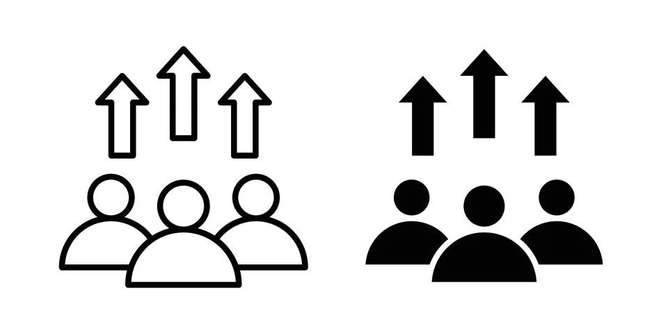 Personal development icon solid, line, and editable vector set. Illustrazione stock