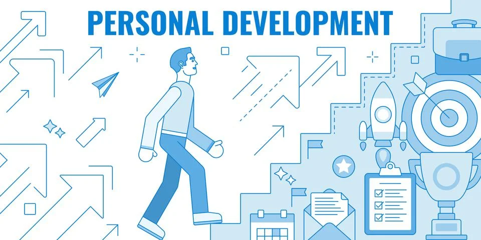 Personal development illustration Stock Illustration