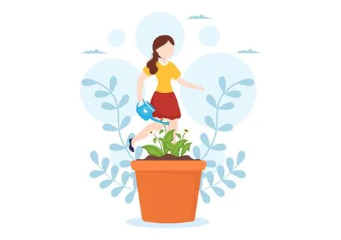 Personal Development with People Developing Mental Issues, Growth and Self .. Illustrazione stock