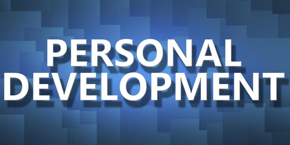 Personal Development on pixelated background Stock Illustration