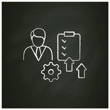 Personal development plan chalk icon Stock Illustration
