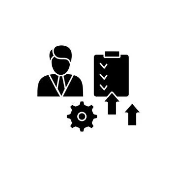 Personal development plan glyph icon Stock Illustration