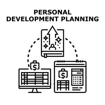 Personal development planning for career and financial growth 스톡 일러스트