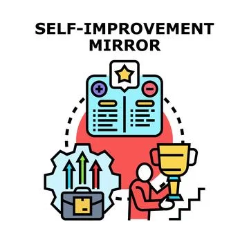 Personal development process achieving growth and success Illustration