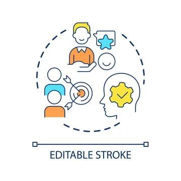 Personal development strategy concept icon Stock Illustration