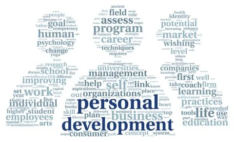 Personal development in tag cloud Stock Illustration