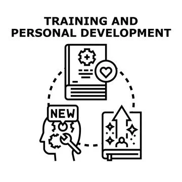 Personal development training and skills improvement concept Stock Illustration