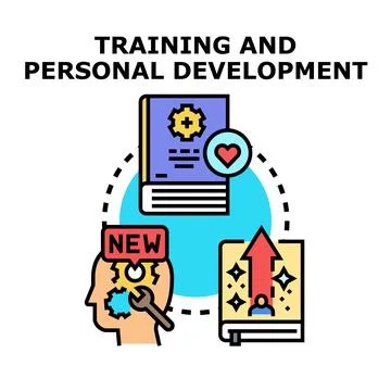 Personal development training and skills improvement concept Stock Illustration
