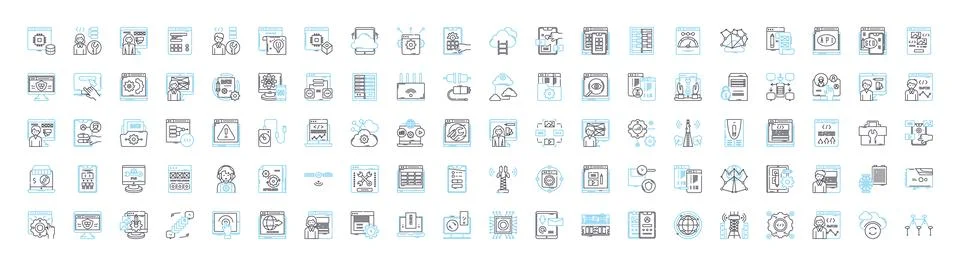 Personal development vector line icons set. Motivation, growth, learning 스톡 일러스트