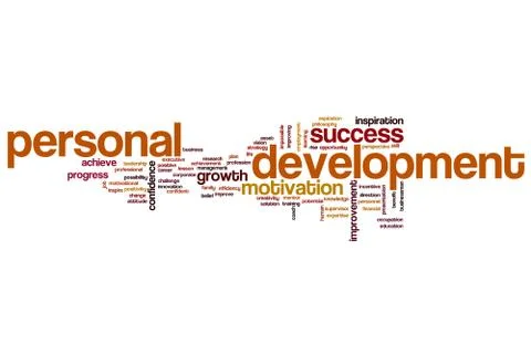 Personal development word cloud concept Stock Illustration
