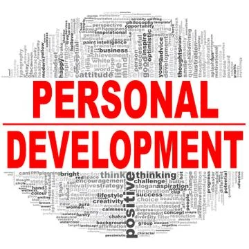Personal development word cloud Stock Illustration