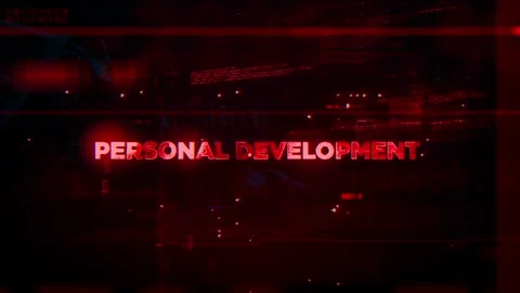 Personal Development  Word on Hacker concept technology futuristic data back Stock Footage 343600860
