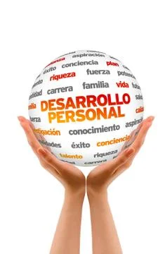 Personal development word sphere (in spanish) Stock Illustration