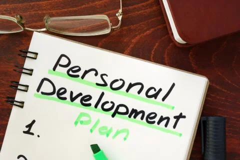 Personal development written in a notebook. Business concept. Stock Photos